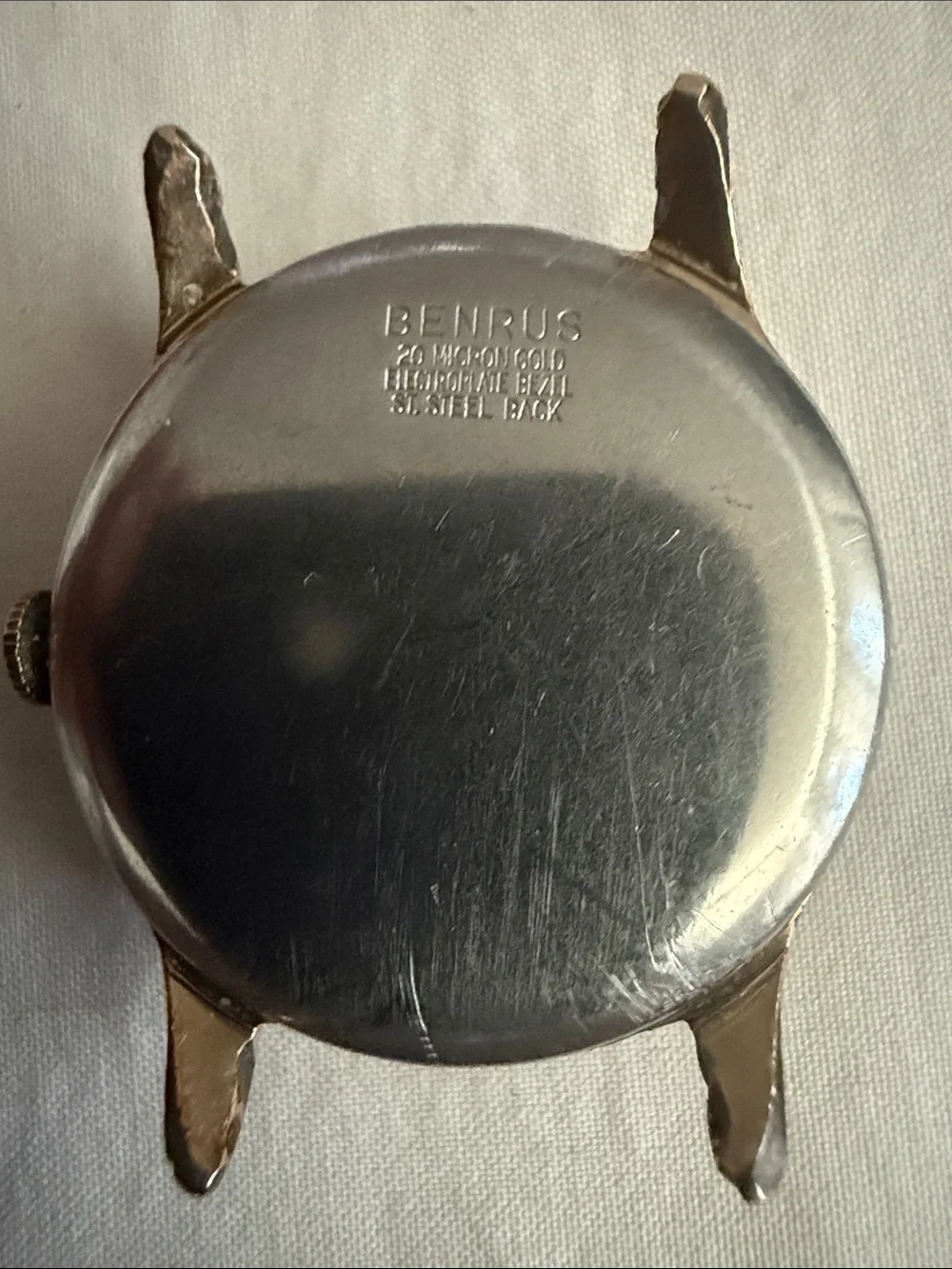 Benrus Shock Absorber Men's Swiss Watch 1950s Vintage